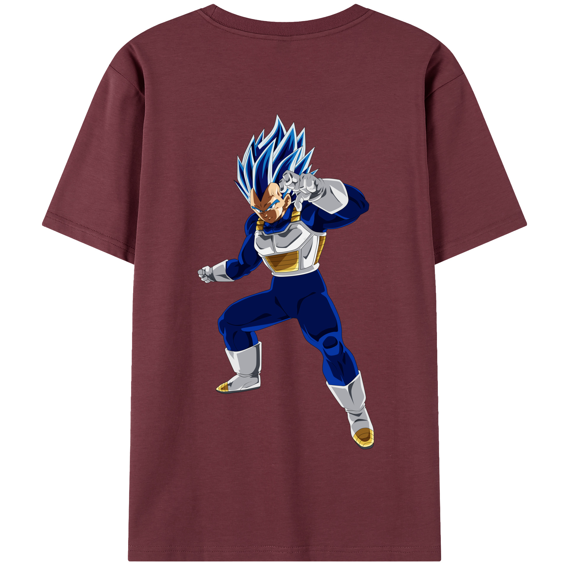 （画像用） ドラゴンボール ベジータ四世（Bejīta Yonsei）DRAGON BALL Vegeta IV 綿100％半袖Tシャツ（背面プリント）